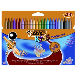 Sharp BiC KIDS Plastidecor Colouring Crayons [Pack 24]
